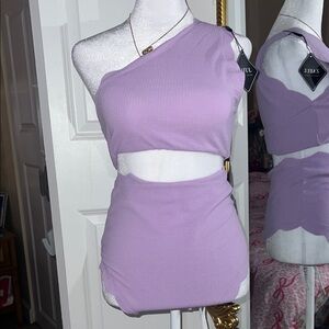 Zaful One-Shoulder Two-Piece Swim